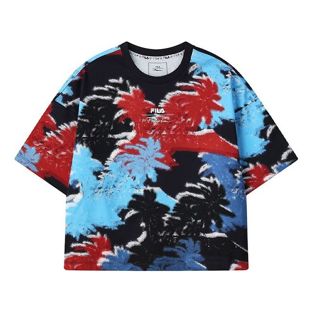 (WMNS) FILA x 3.1 phillip lim Printing Round-neckT -shirt Blue F11W126112F-NV
