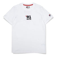 FILA FUSION Basketball Numeric Alphabet Printing Short Sleeve White T11M022112F-WT
