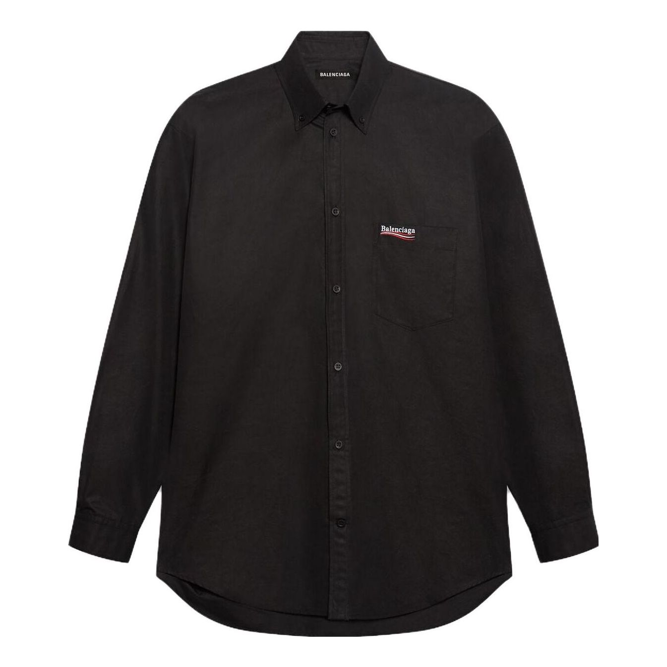 Balenciaga Political Campaign Long Sleeve Shirt 'Black' 621960TYB181000