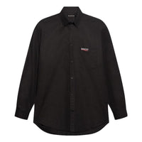 Balenciaga Political Campaign Long Sleeve Shirt 'Black' 621960TYB181000