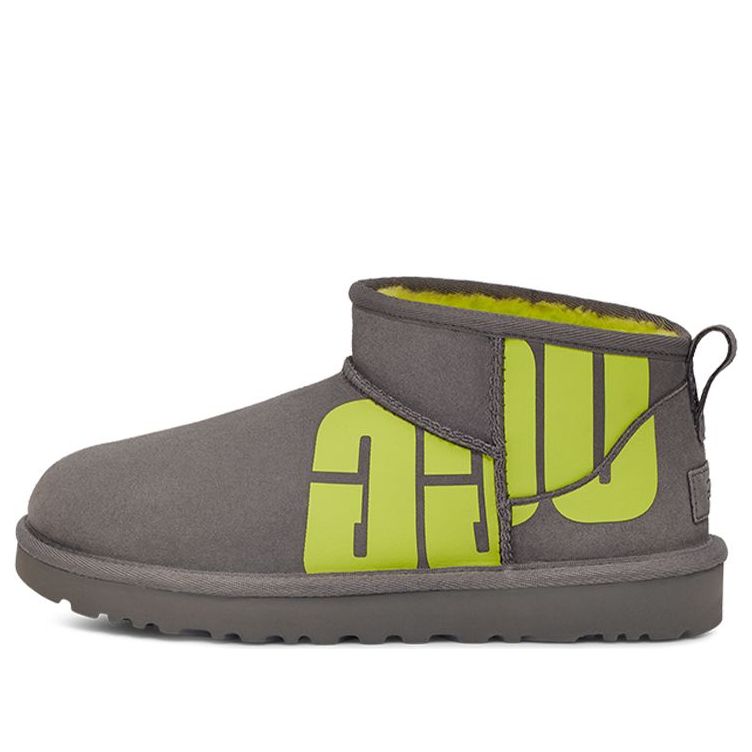 (WMNS) UGG Classic Ultra Mini Broken Logo 'Grey Green' 1126373-CKLM
