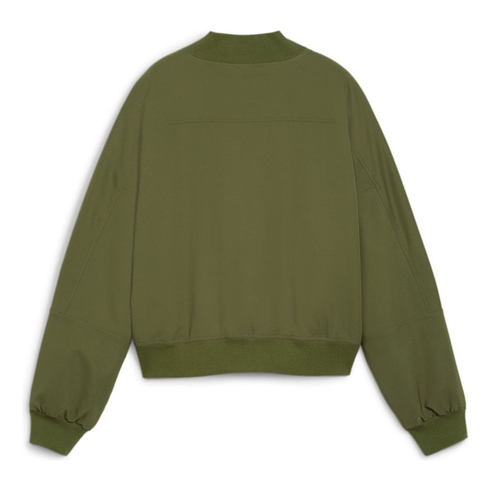 (WMNS) PUMA Classics Shiny Bomber Jacket 'Olive Green' 623696-33