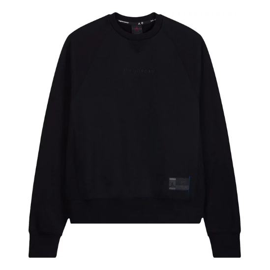 Air Jordan x Fragment Crewneck Sweatshirt 'Black Reflective Silver' DA2989-010