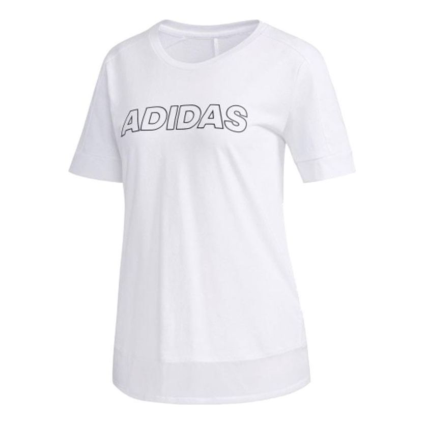 adidas Letter Printed T-Shirt Asia Sizing 'White' DY8649