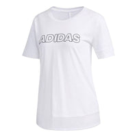 adidas Letter Printed T-Shirt Asia Sizing 'White' DY8649