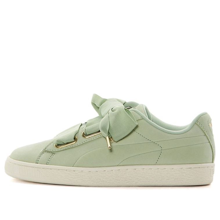 (WMNS) PUMA Basket Heart Shoes Green 369645-02