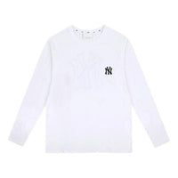 MLB Unisex Thin Section Printing Logo Long Sleeve White 31TS01941-50W