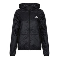 (WMNS) adidas Windbreaker Sport Hoodie Jacket Black CV5708