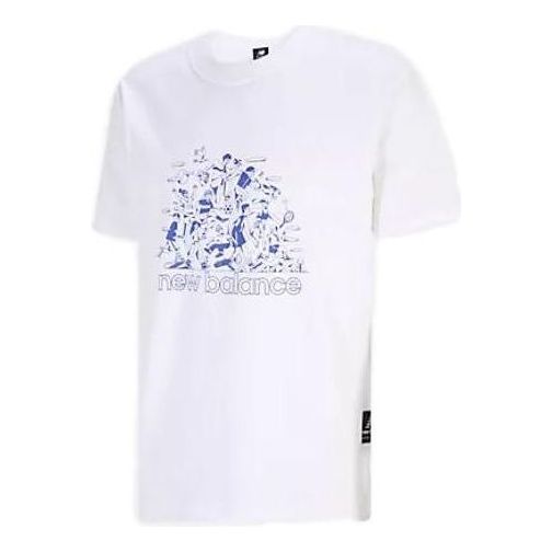 New Balance Athletics Aron Leah Group Fun T-shirt Asia Sizing 'White' MT33566-WT