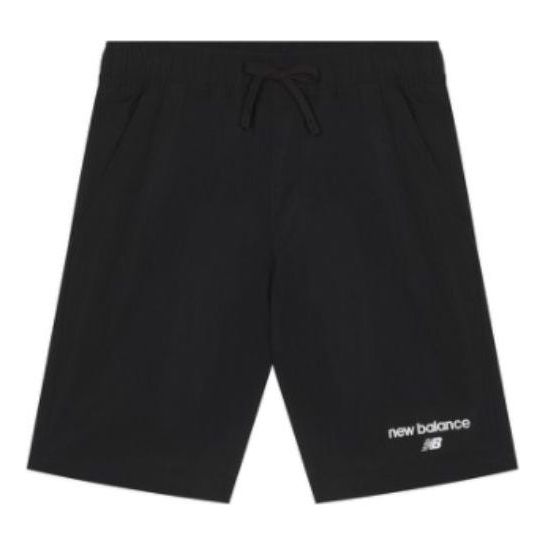 New Balance Logo Print Casual Shorts Asia Sizing 'Black White' AMS22352-BK