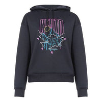 (WMNS) KENZO Abstract Embroidered Pattern Hoodie Black F962SW861958-99