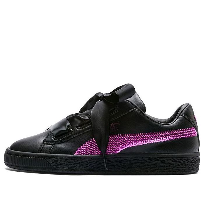 PUMA Basket Heart Bling K Shoes Black/Purple 366847-01