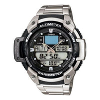 CASIO Male OUTGEAR Japan / South Korea Fashion Sports Silver Strap Silver Analog/Digital Combo SGW-400HD-1B