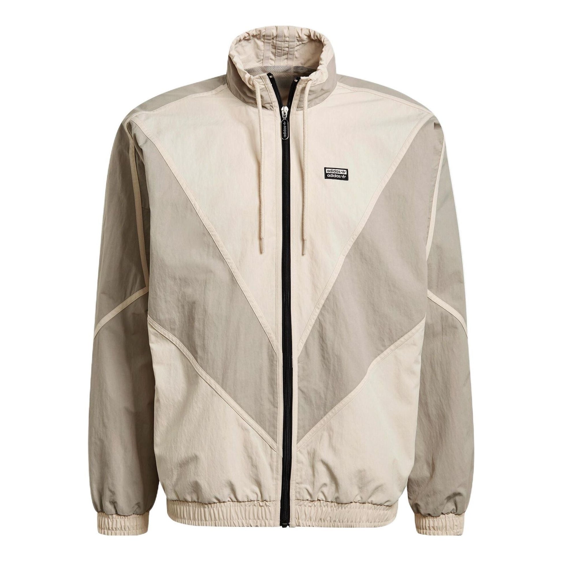 Men's adidas originals Colorblock Casual Sports Jacket Gray GN3341