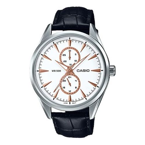 CASIO ENTICER Series Leisure Fashion Belt Men's Mens White Analog MTP-SW340L-7AV