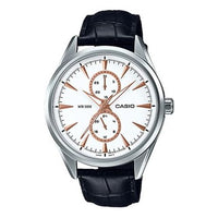 CASIO ENTICER Series Leisure Fashion Belt Men's Mens White Analog MTP-SW340L-7AV