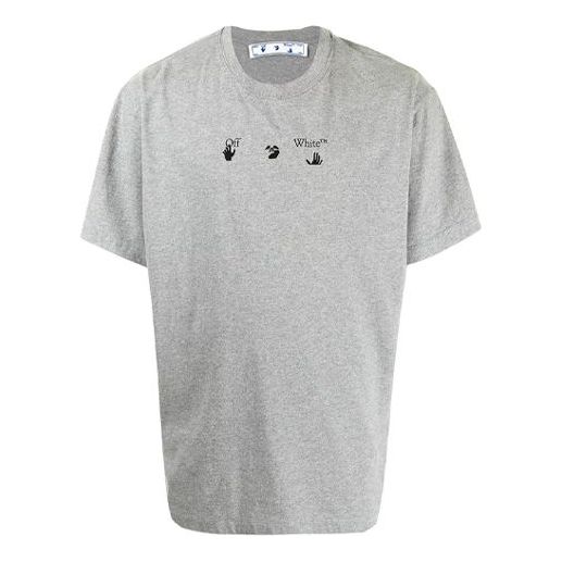 Off-White SS21 Logo Printing Round Neck Short Sleeve Loose Fit Gray OMAA038S21JER0040810