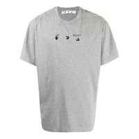 Off-White SS21 Logo Printing Round Neck Short Sleeve Loose Fit Gray OMAA038S21JER0040810
