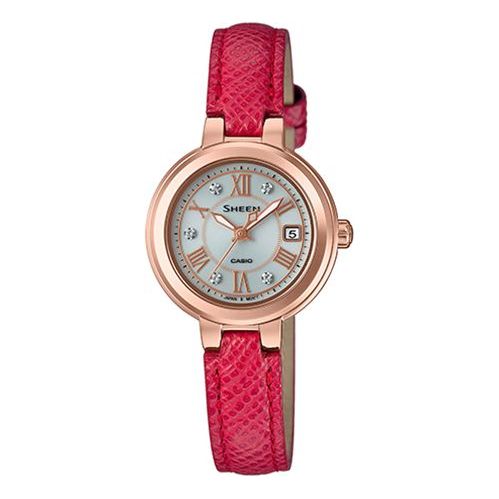 CASIO Female SHEEN Japan / South Korea Fashion Waterproof Red Analog SHS-4523PGL-7AUPR