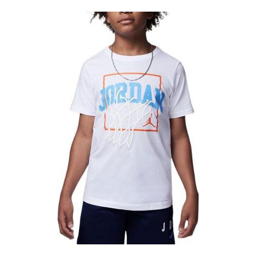 (PS) Air Jordan Ksa Shoe School Graphic T-Shirt 'White' FB1617-100