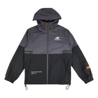 New Balance Unisex Color Matching Hooded Windblocker Jacket Grey NAA34023-DKG