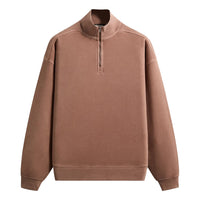 KITH 101 Sueded Fleece Nelson Quarter Zip 'Dusty Mauve' KHM034673-603