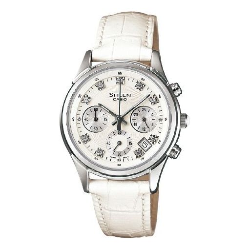CASIO SHEEN Series Retro Large Casual Strap quartz Business Watch SHE- White Analog 5023L-7A