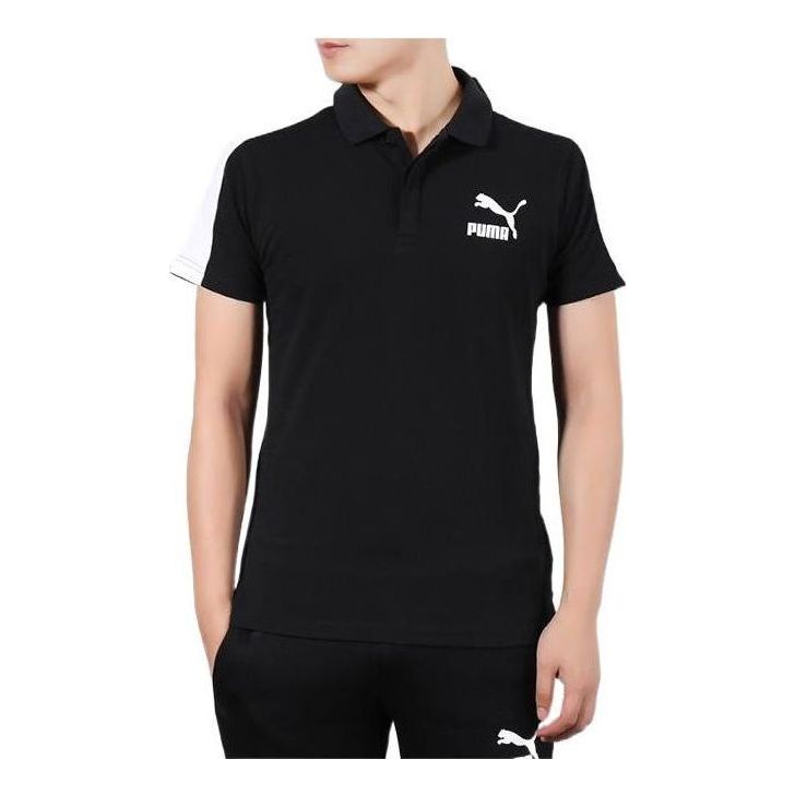 PUMA Iconic T7 Polo Shirt 'Black' 579207-01