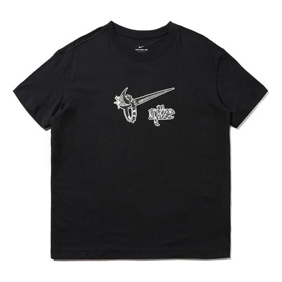 (WMNS) Nike Sportswear Boyfriend fit Short Sleeve t Black CT8927-010