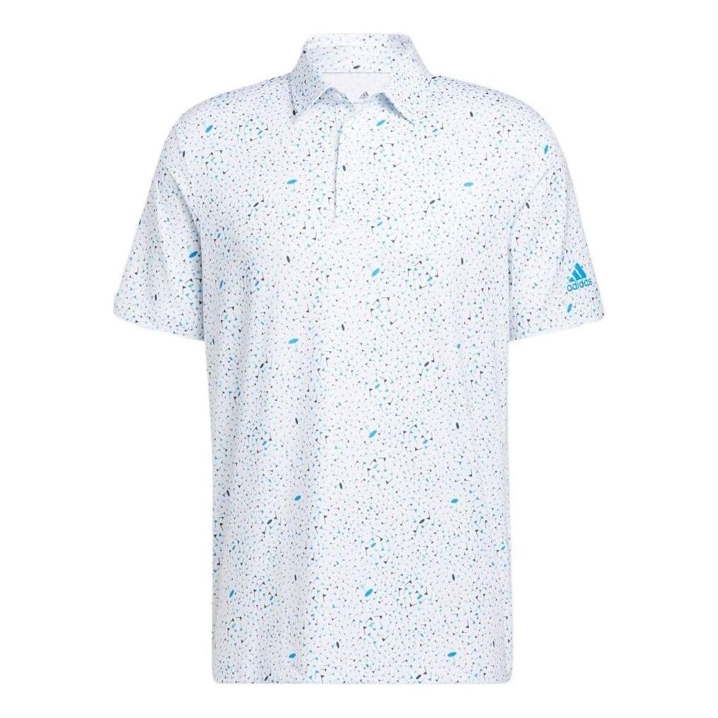 adidas Golf Flag-Print Polo Shirt 'Blue Rush' HA6123