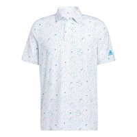 adidas Golf Flag-Print Polo Shirt 'Blue Rush' HA6123