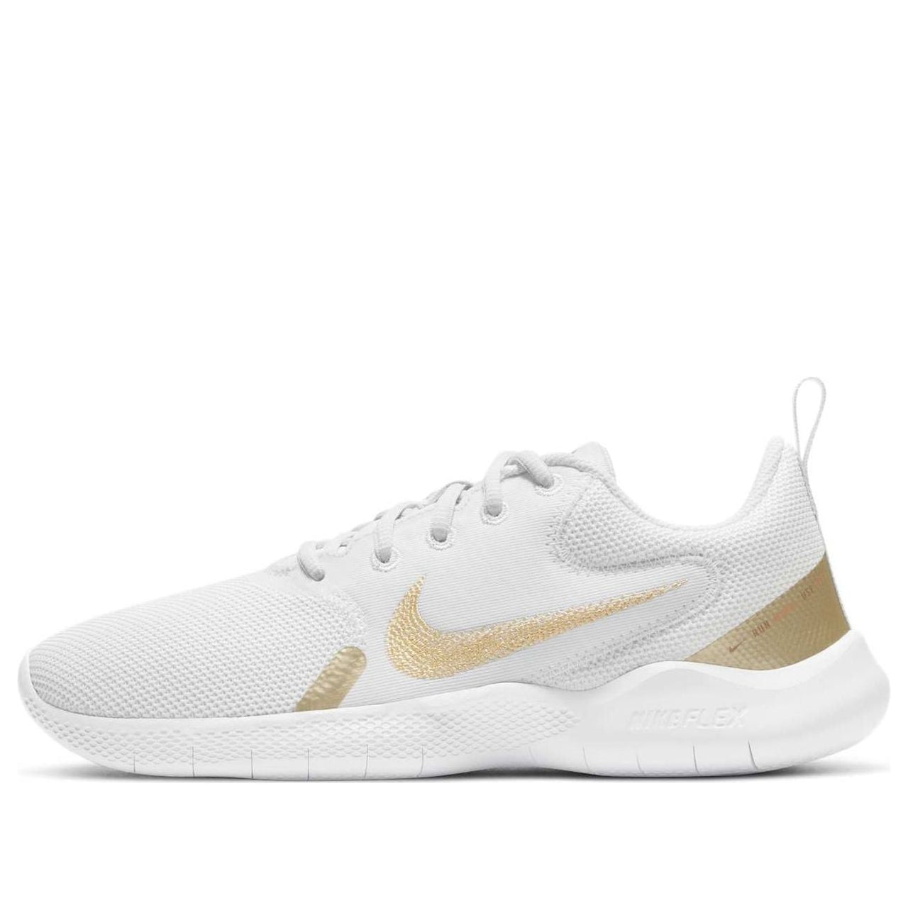 (WMNS) Nike Flex Experience Run 10 'White Metallic Gold Star' CI9964-010