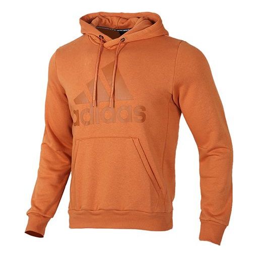 adidas logo Printing Stay Warm Fleece Casual Sports Pullover Orange EB5249