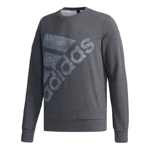 adidas Isc Swt Bos Sports Logo Crew Neck Pullover Men's Dark Grey DM7303