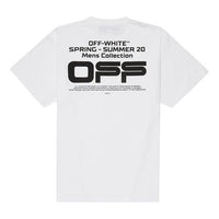 Off-White SS20 Wavy Line White Short Sleeve Oversize OMAA038R201850040110