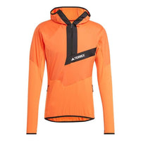 adidas Techrock Ultralight 1/2-Zip Hooded Fleece Jacket Asia Sizing 'Orange' IN7007