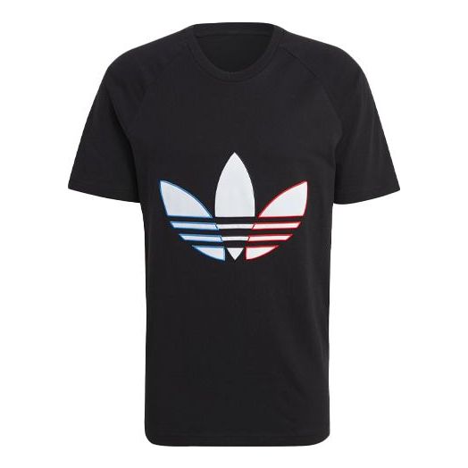 adidas originals Logo Embroidered Sports Round Neck Short Sleeve Black GQ8919