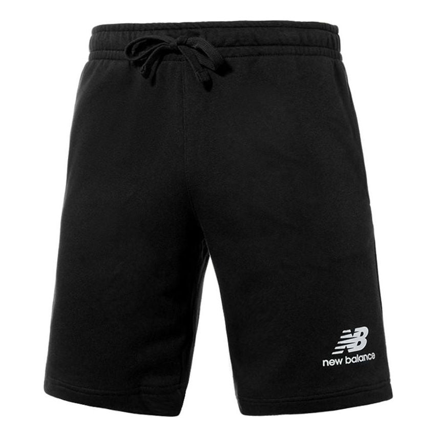New Balance Essentials Stacked Logo French Terry Short Asia Sizing 'Black' MS31540-BK