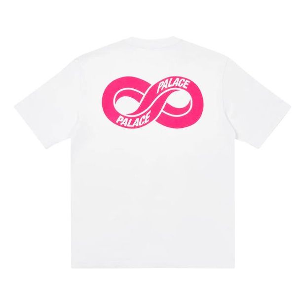 PALACE x INFINITY Crossover Chest Logo Loose Round Neck Short Sleeve Unisex White P20TS039