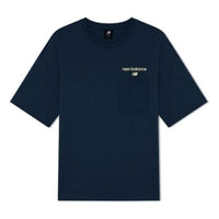 New Balance Logo Print T-Shirt Asia Sizing 'Blue' AMT22353-BGV