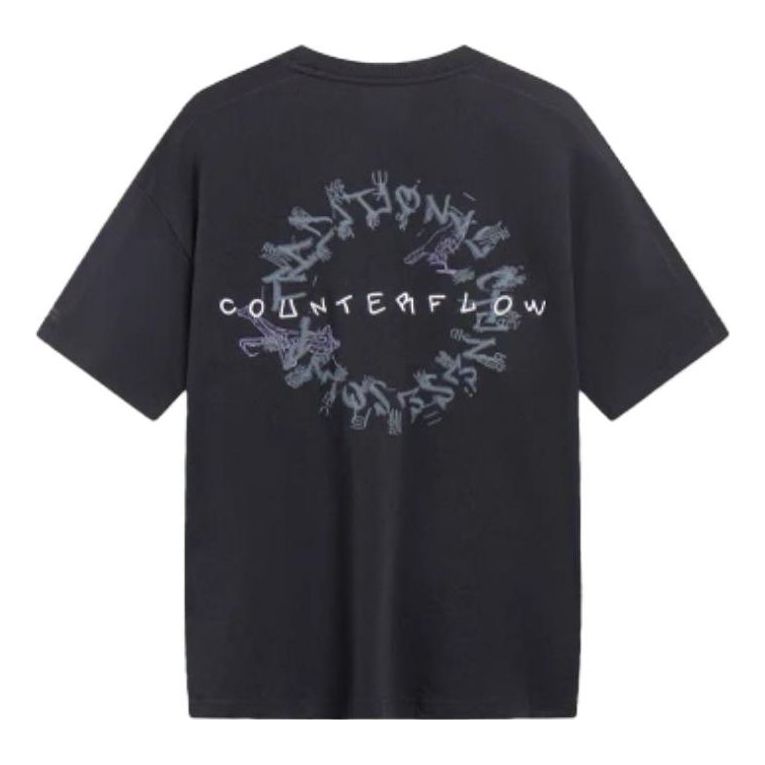 Li-Ning Counterflow Logo T-shirt 'Black' AHST617-4