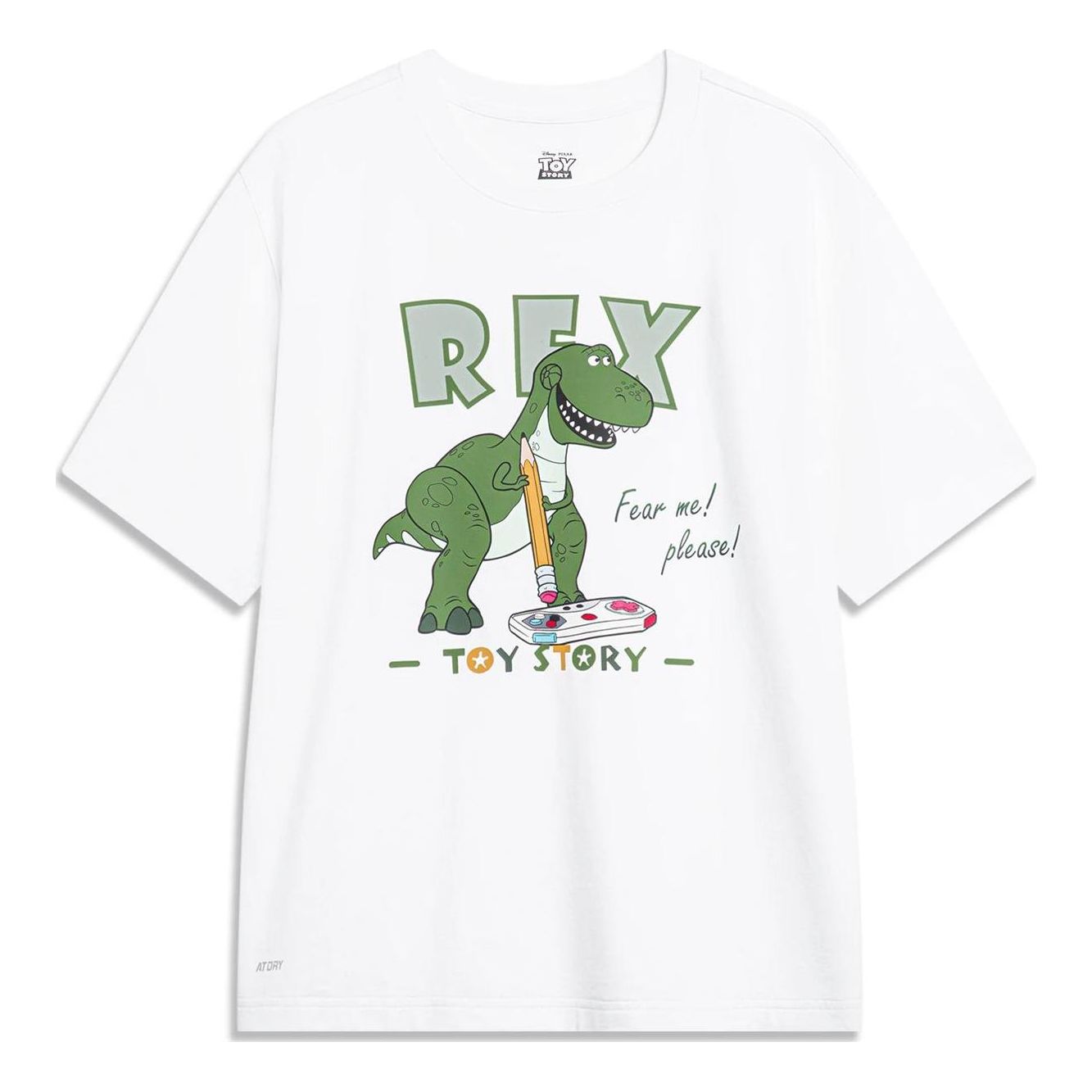 Li-Ning x Toy Story Rex Graphic T-shirt 'White' AHST743-1