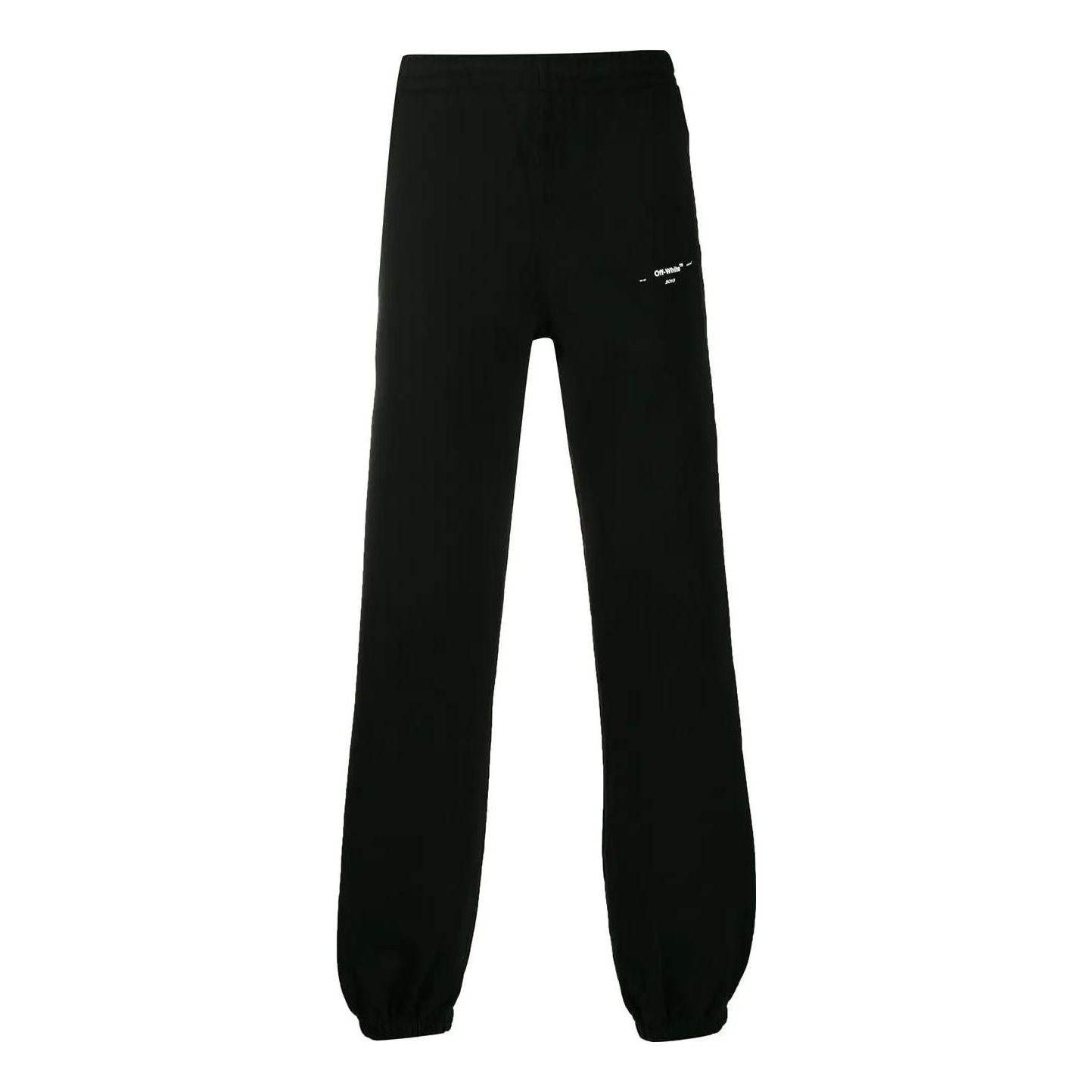 Men's Off-White Small Logo Bundle Feet Sports Pants/Trousers/Joggers Black OMCH020E19D250191001