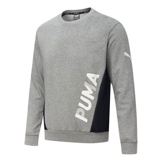 PUMA Printing Round Neck Casual Long Sleeves Gray 580869-03