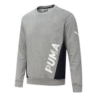 PUMA Printing Round Neck Casual Long Sleeves Gray 580869-03