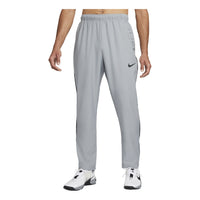 Men's Nike Dri-FIT Solid Color Logo Straight Breathable Sports Pants/Trousers/Joggers Gray DM6627-073
