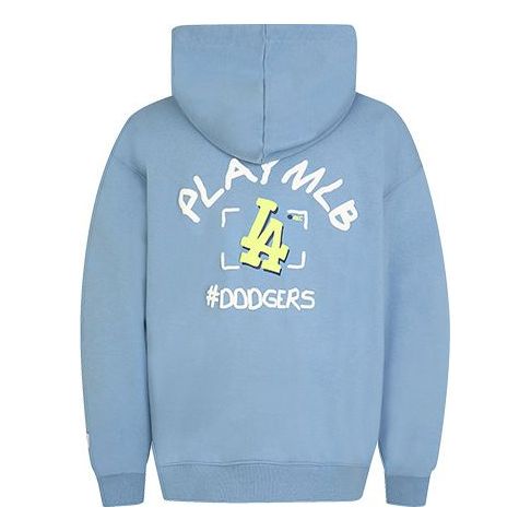 MLB PLAY Series Los Angeles Dodgers hooded Loose Graffiti Printing Long Sleeves Unisex Blue 31HD07011-07U