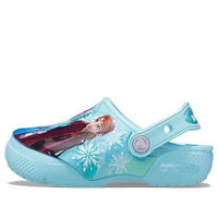 (PS) Crocs Frozen Printing Outdoor Flat Heel Sports Blue Sandals 207078-4O9