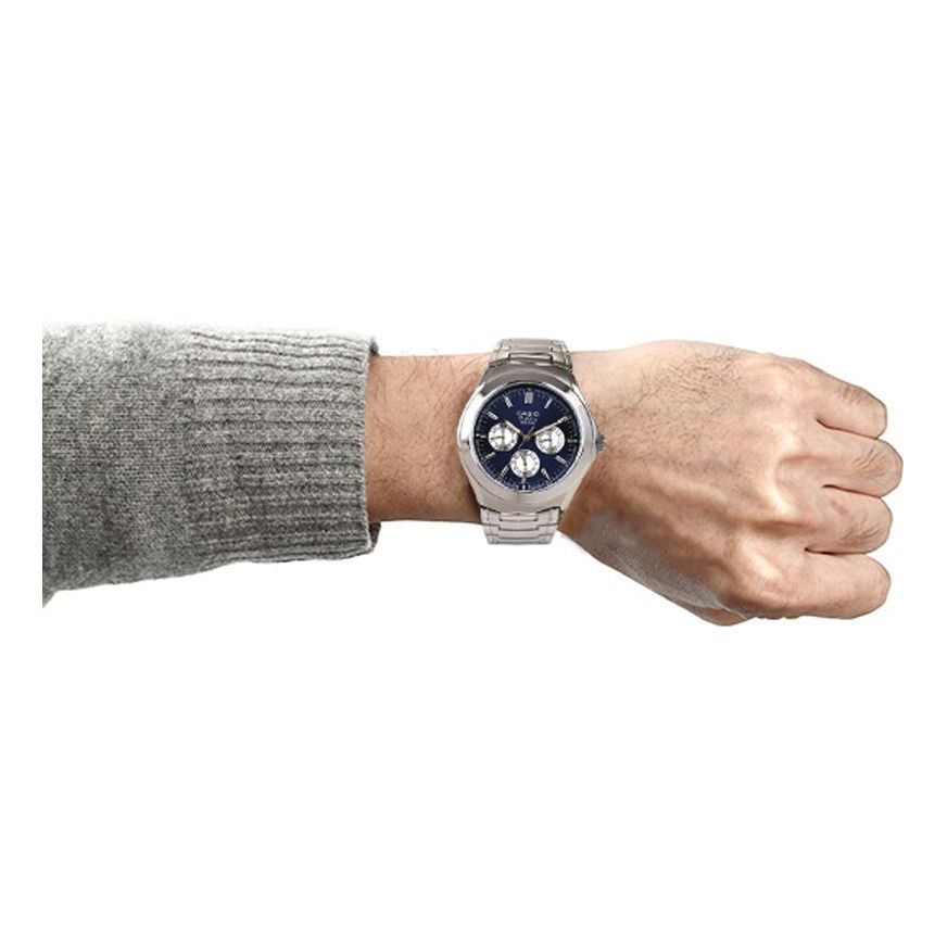 CASIO Waterproof Stainless Steel Strap Mens Blue Analog MTP-1247D-2A2021
