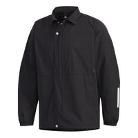 adidas M S2s Coach Jk Back Printing Sports Stand Collar Jacket Black ED1928
